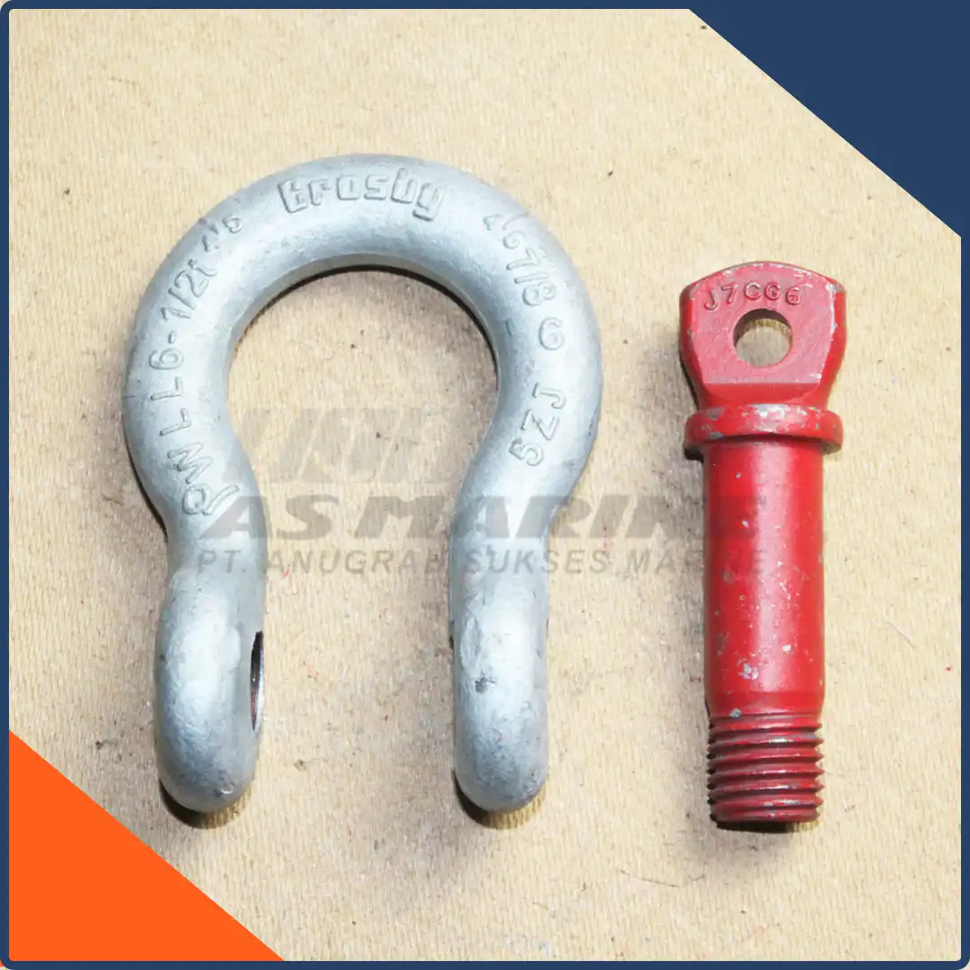 Bow Shackle / Segel Omega Crosby USA G209 Screw PIN 7/8 Inch 6.5 Ton